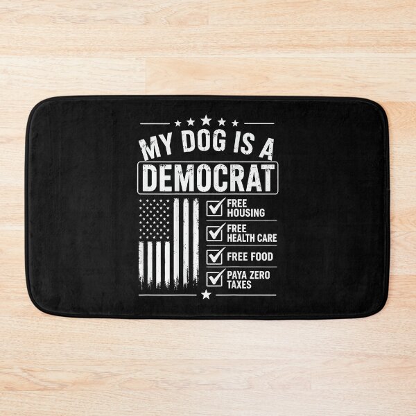 Item preview, Retro My Dog Is A Democrat Free Housing Funny  designed and sold by AlexBestDeals.