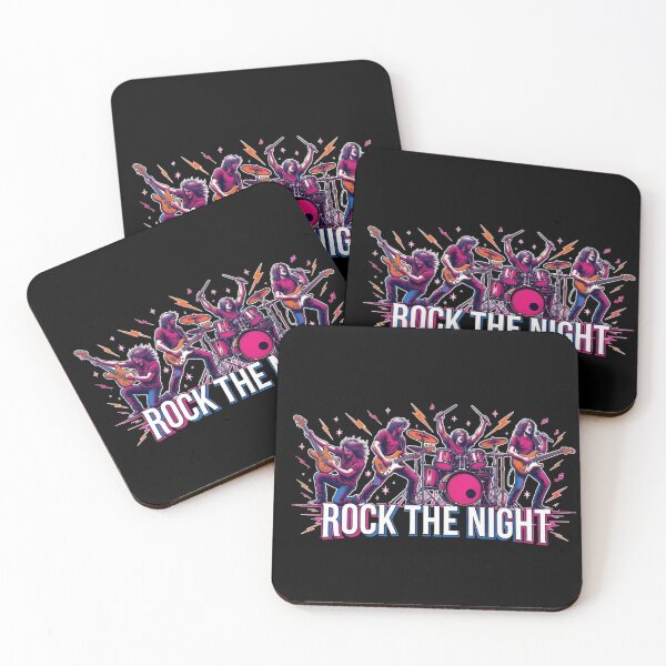 Item preview, music band Colorful Rock Band Stage Illustration Vibrant Neon Lights designed and sold by Uglyandcute.
