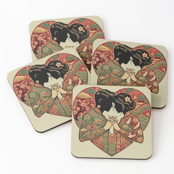Item preview, Traditional Chinese Art Couple Heart – Dragon and Crane Art designed and sold by digitalbob60.