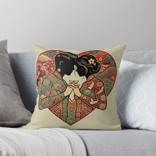 Item preview, Traditional Chinese Art Couple Heart – Dragon and Crane Art designed and sold by digitalbob60.