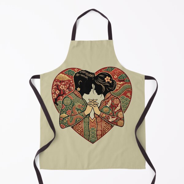 Item preview, Traditional Chinese Art Couple Heart – Dragon and Crane Art designed and sold by digitalbob60.