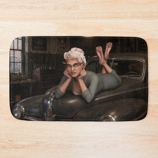 Item preview, GREASETTE - On The Hood - Pinup designed and sold by FoozGirlz.