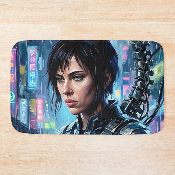 Item preview, Ghost in the Shell Retro Cyberpunk Sci-Fi Action Tribute Art Movie Poster designed and sold by Art's Diner.
