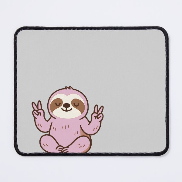 Item preview, Cute Pastel Pink Zen Sloth Peace Sign designed and sold by MerchPOW.