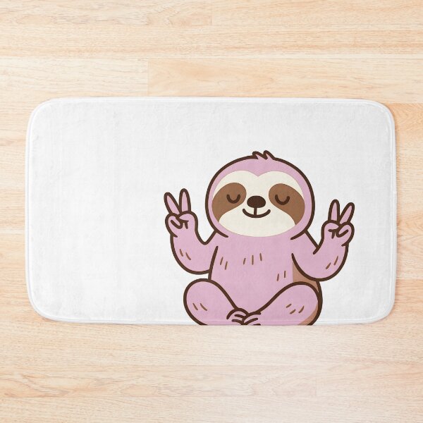 Item preview, Cute Pastel Pink Zen Sloth Peace Sign designed and sold by MerchPOW.