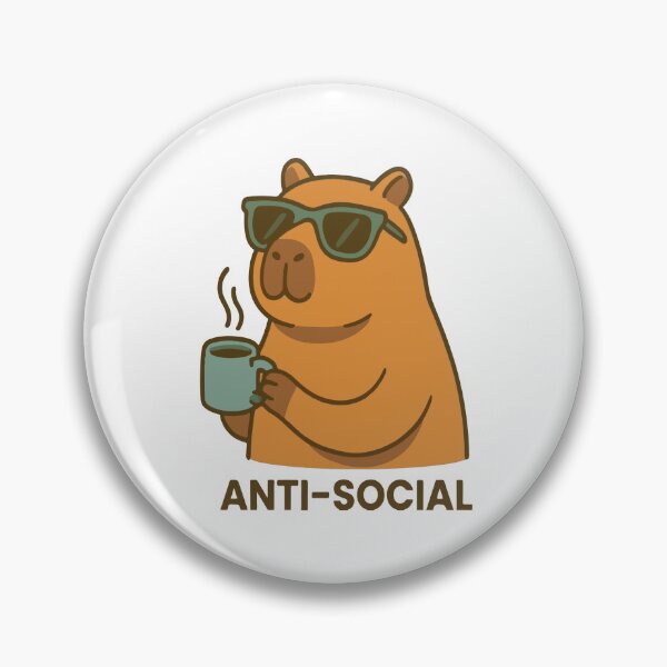 Item preview, Cool Capybara Drinking Coffee Sunglasses Anti Social Cute Animal Clipart Vector Graphic Design  designed and sold by Keingdesign.