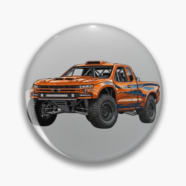 Item preview, Custom Chevrolet Silverado Trophy Truck Orange Offroad Race Illustration designed and sold by Motorline44.