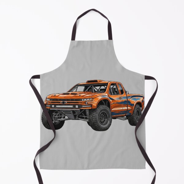 Item preview, Custom Chevrolet Silverado Trophy Truck Orange Offroad Race Illustration designed and sold by Motorline44.