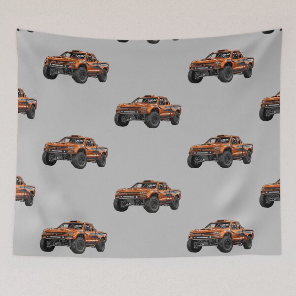 Item preview, Custom Chevrolet Silverado Trophy Truck Orange Offroad Race Illustration designed and sold by Motorline44.