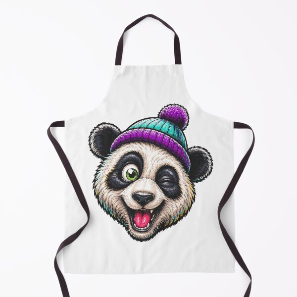 Item preview, Funny Winking Panda Wearing Colorful Winter Beanie Cute Street Style Graphic designed and sold by Krincydigitalart.