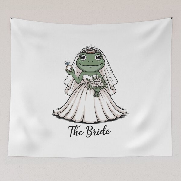 Item preview, The Bride Frog T-Shirt, Funny Frog Bride Gift, Cute Bridal Shower Graphic Tee, Bachelorette Wedding Shirt designed and sold by Trendably.