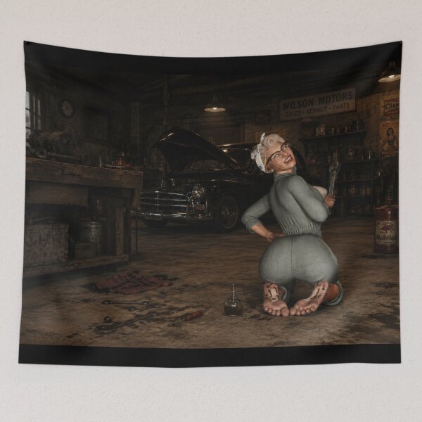 Item preview, GREASETTE - Oil Can - Pinup designed and sold by FoozGirlz.