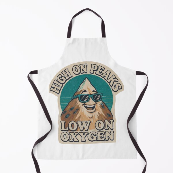 Item preview, High on Peaks Low on Oxygen Funny Mountain Cartoon designed and sold by GabeMountainArt.