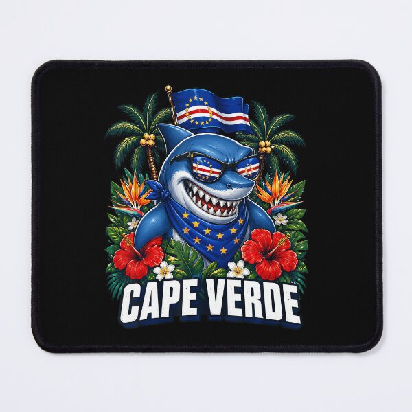 Item preview, Cape Verde Flag Shark Cape Verdean Roots Cabo Verde Funny  designed and sold by AlexBestDeals.