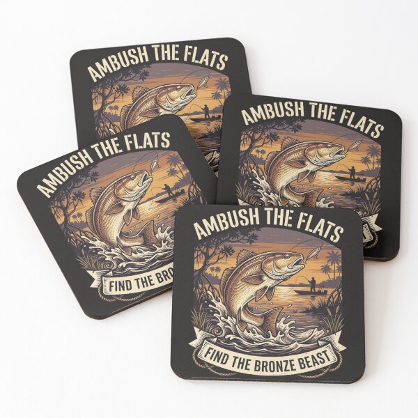 Item preview, Ambush the Flats Find the Bronze Beast Vintage Fishing designed and sold by Oddasshop.