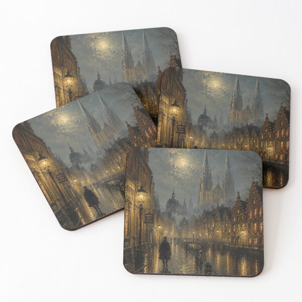 Item preview, A Canal Street at Night designed and sold by darkgothicart.