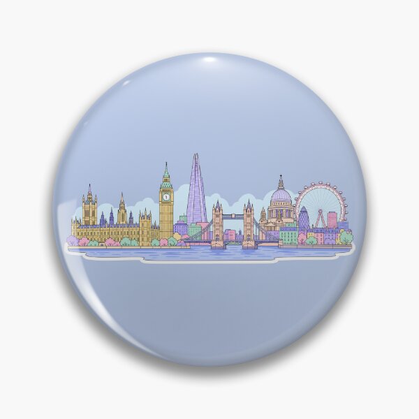 Item preview, Pastel London Skyline with Tower Bridge designed and sold by EmberPageStudio.