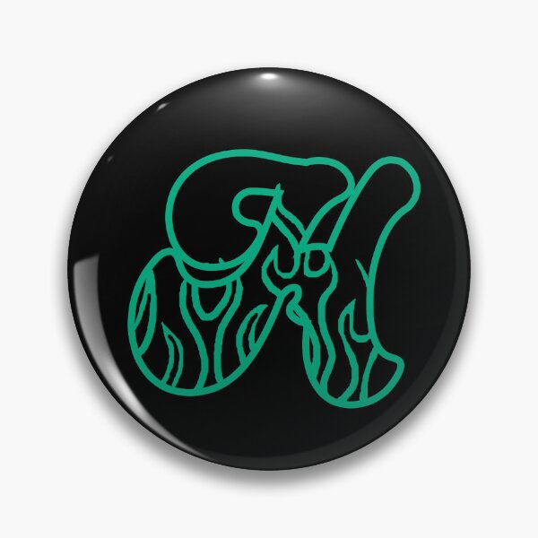 Item preview, Groovy Retro Teal Fiery Letter H Monogram designed and sold by CamilasPrints.