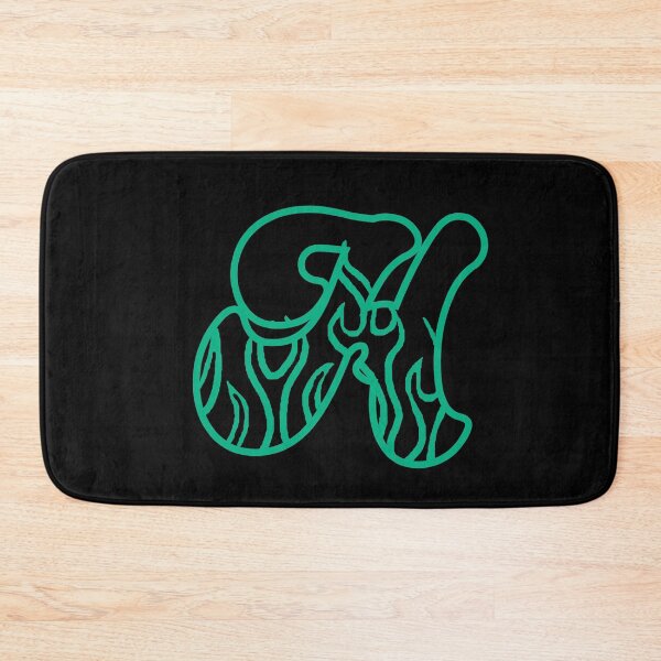 Item preview, Groovy Retro Teal Fiery Letter H Monogram designed and sold by CamilasPrints.