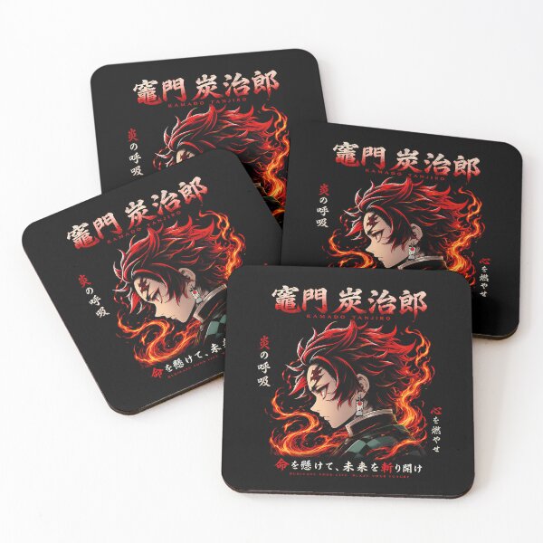 Item preview,  Kamado Tanjiro- Fire Breathing Form- Red Hair Flames Aesthetic Design designed and sold by Trinidesigns123.