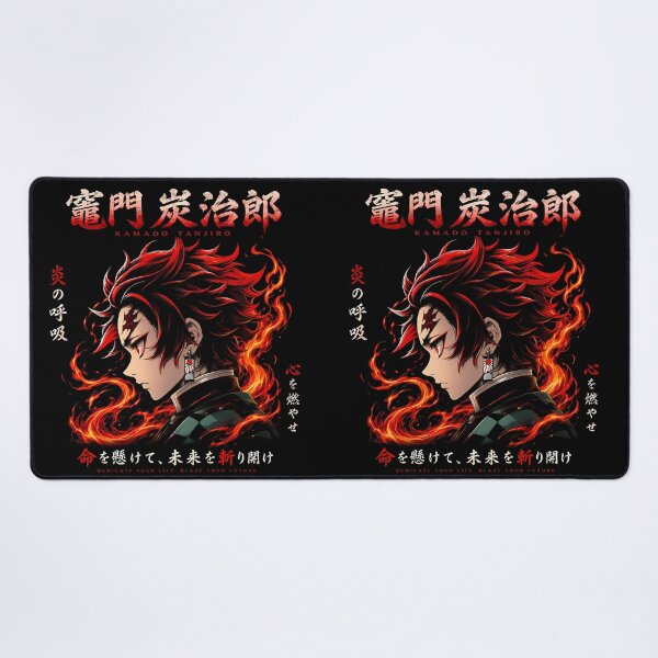 Item preview,  Kamado Tanjiro- Fire Breathing Form- Red Hair Flames Aesthetic Design designed and sold by Trinidesigns123.