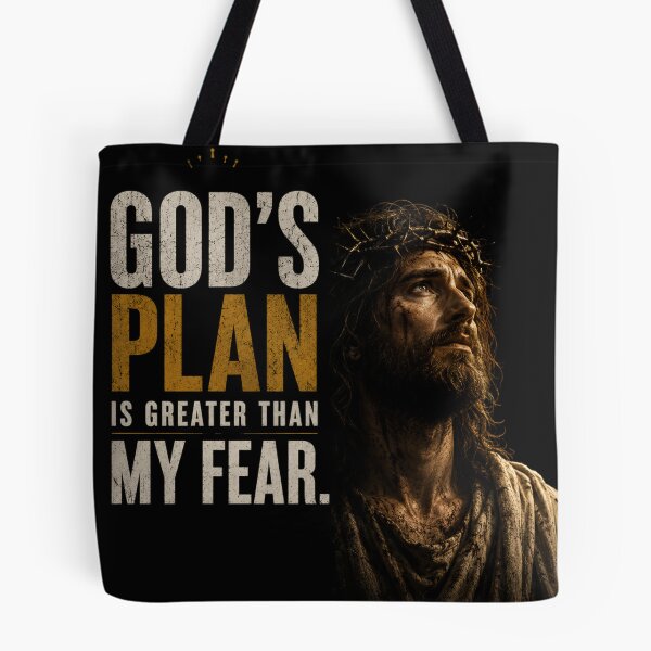 Item preview, GOD'S PLAN IS GREATER THAN MY FEAR | CHRISTIAN FAITH T-SHIR designed and sold by LowBatteryStudio ⭐.