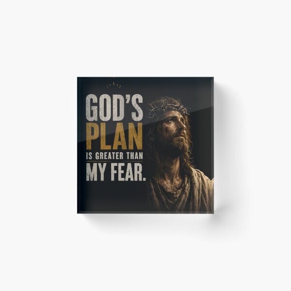 Item preview, GOD'S PLAN IS GREATER THAN MY FEAR | CHRISTIAN FAITH T-SHIR designed and sold by LowBatteryStudio ⭐.