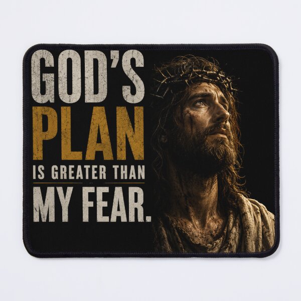 Item preview, GOD'S PLAN IS GREATER THAN MY FEAR | CHRISTIAN FAITH T-SHIR designed and sold by LowBatteryStudio ⭐.