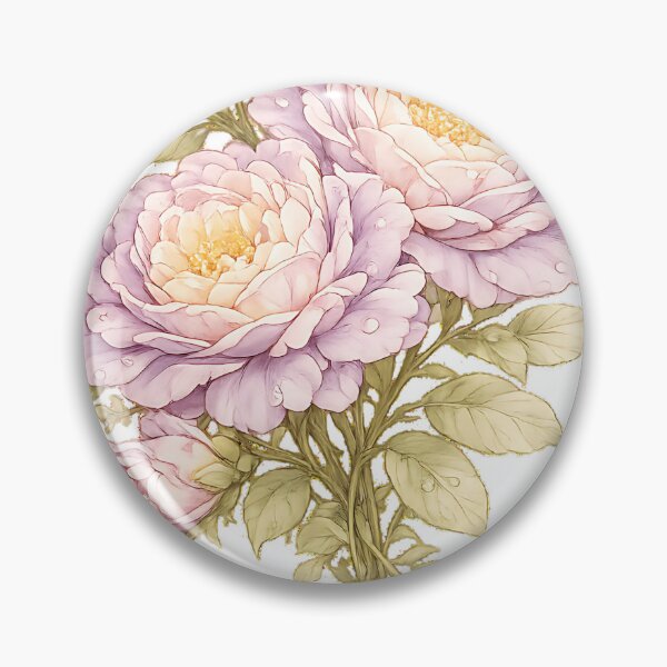 Item preview, Vintage Watercolor Mauve and Pink Peony Bouquet  designed and sold by Jaideep Walia.