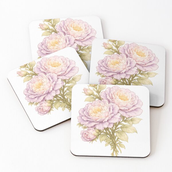Item preview, Vintage Watercolor Mauve and Pink Peony Bouquet  designed and sold by Jaideep Walia.