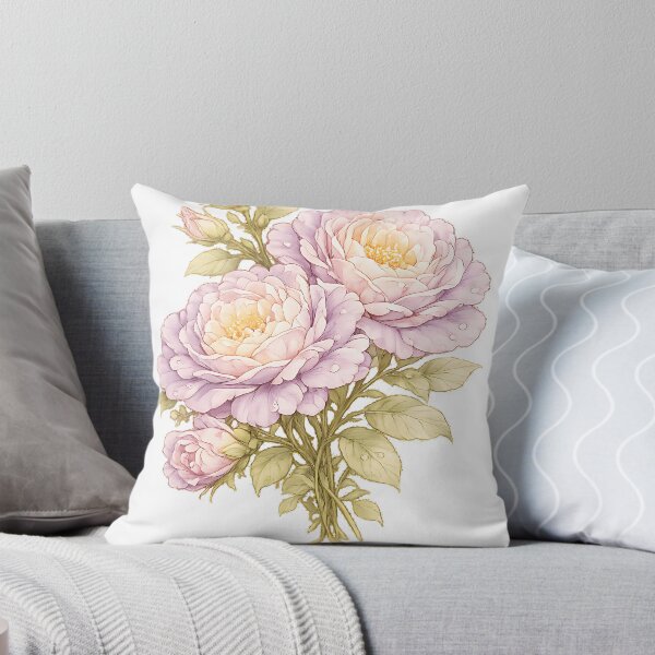 Item preview, Vintage Watercolor Mauve and Pink Peony Bouquet  designed and sold by Jaideep Walia.