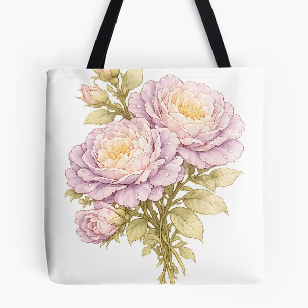 Item preview, Vintage Watercolor Mauve and Pink Peony Bouquet  designed and sold by Jaideep Walia.
