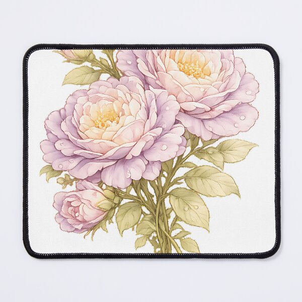 Item preview, Vintage Watercolor Mauve and Pink Peony Bouquet  designed and sold by Jaideep Walia.