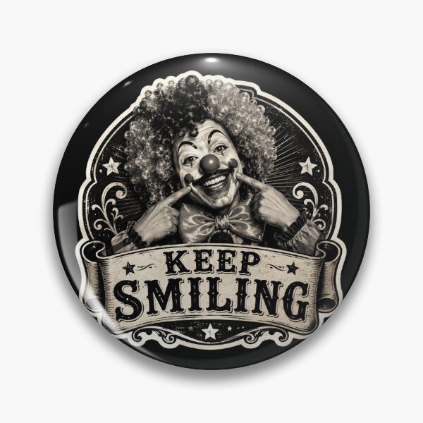 Item preview, Keep Smiling Vintage Clown Sticker designed and sold by piketo.
