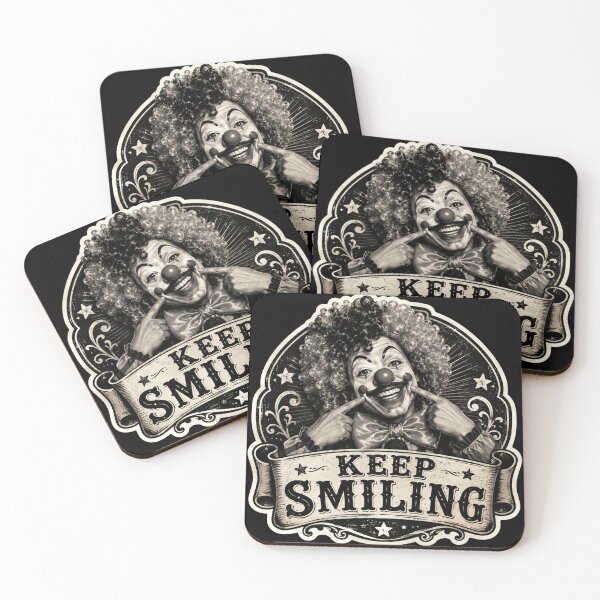 Item preview, Keep Smiling Vintage Clown Sticker designed and sold by piketo.