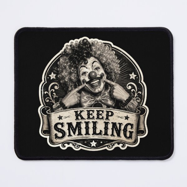 Item preview, Keep Smiling Vintage Clown Sticker designed and sold by piketo.