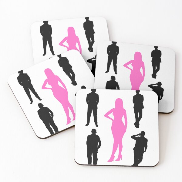 Item preview, Stylized Silhouettes in Pink and Black designed and sold by Between-Words.