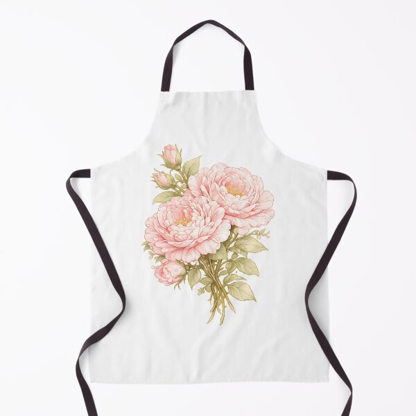 Item preview, Antique Watercolor Pink Peony Bouquet with Dewdrops  designed and sold by Jaideep Walia.