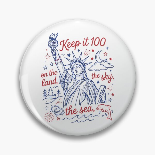 Item preview, Keep It 100 Liberty On The Land The Sea The Sky 4Th Of July  designed and sold by AlexBestDeals.