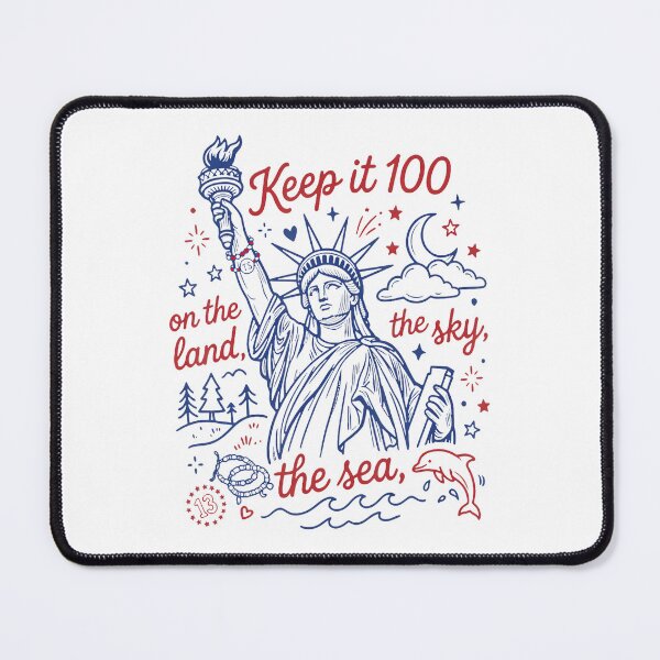 Item preview, Keep It 100 Liberty On The Land The Sea The Sky 4Th Of July  designed and sold by AlexBestDeals.