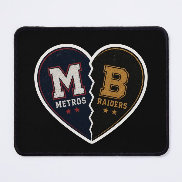 Item preview, Montreal Metros Boston Raiders Split Heart designed and sold by mmromance.