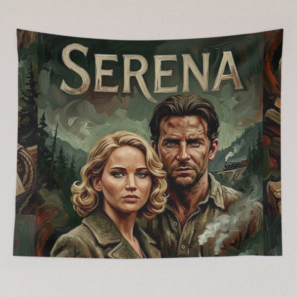 Item preview, Serena Retro Depression-Era Historical Drama Tribute Art Movie Poster designed and sold by Art's Diner.