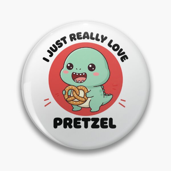 Item preview, I Just Really Love Pretzel Food Lover - Kawaii Dinosaur designed and sold by CutOutIdols.