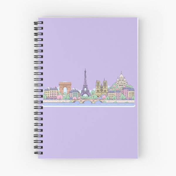 Item preview, Pastel Paris Skyline with Eiffel Tower designed and sold by EmberPageStudio.
