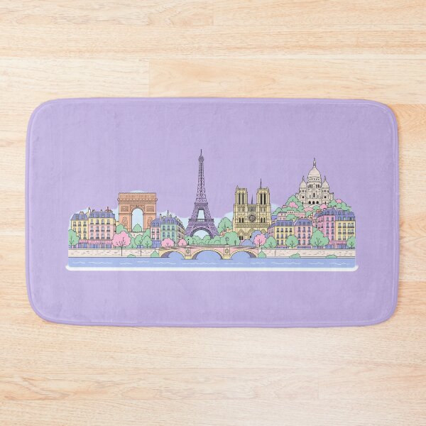 Item preview, Pastel Paris Skyline with Eiffel Tower designed and sold by EmberPageStudio.