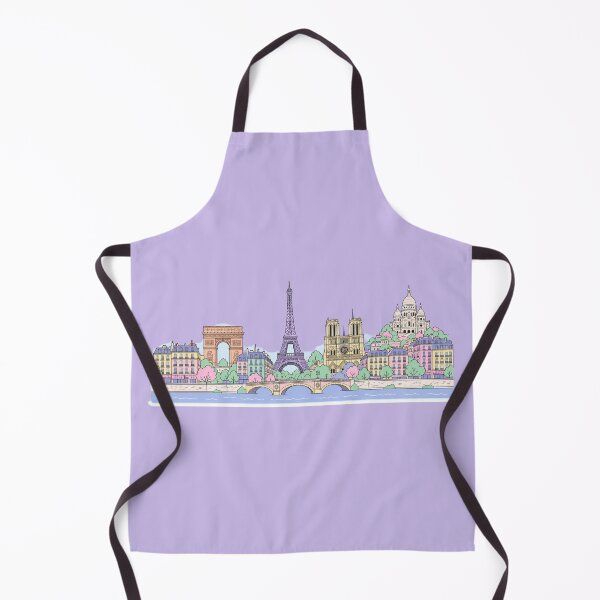 Item preview, Pastel Paris Skyline with Eiffel Tower designed and sold by EmberPageStudio.