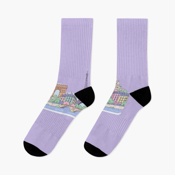 Item preview, Pastel Paris Skyline with Eiffel Tower designed and sold by EmberPageStudio.