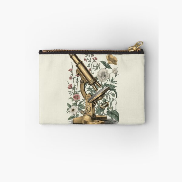 Item preview, Vintage Brass Microscope with Botanical Wildflowers designed and sold by carthagia.