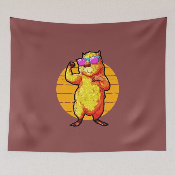 Item preview, Capybara Gym Glasses Pink Flex Capy Muscular Kawaii designed and sold by AstronautMerch.