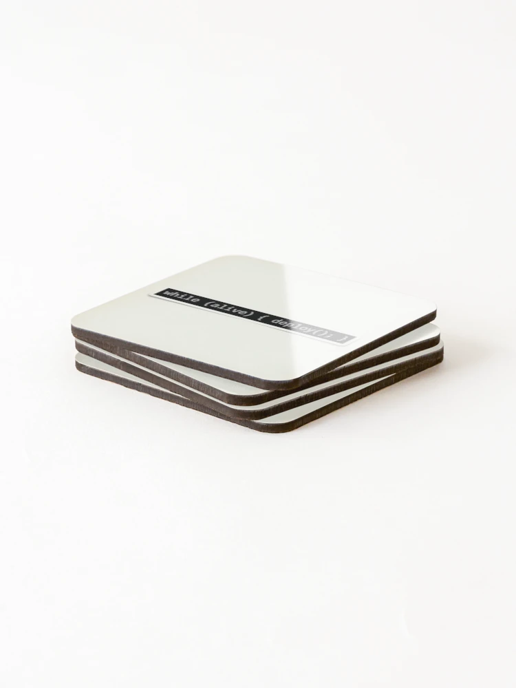 Thumbnail 4 of 5, Coasters (Set of 4), While Alive Deploy JavaScript Python Code designed and sold by BoluCreative.